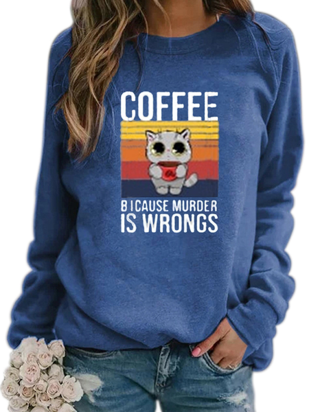 Cotton Blends Casual Crew Neck Sweatshirt, Blue, Hoodies & Sweatshirts
Cotton Blends Casual Crew Neck Sweatshirt, Blue, Hoodies & Sweatshirts