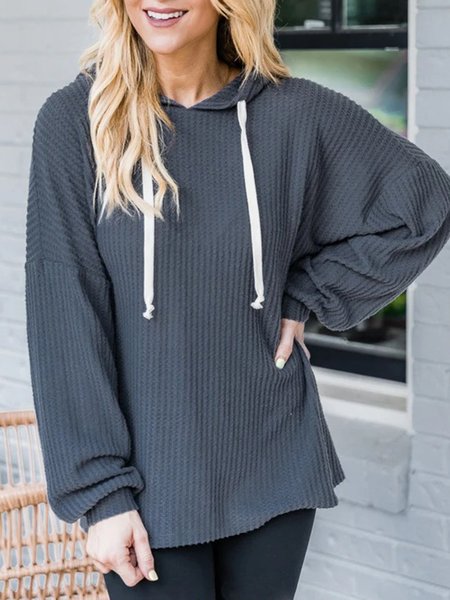 Casual Simple Hooded Loosen Sweatshirt, Gray, Hoodies & Sweatshirts 
Casual Simple Hooded Loosen Sweatshirt, Gray, Hoodies & Sweatshirts