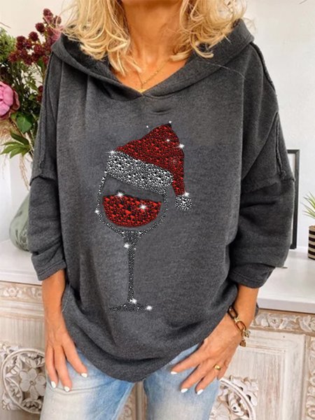 Casual Long Sleeve Sweatshirt, Gray, Hoodies & Sweatshirts