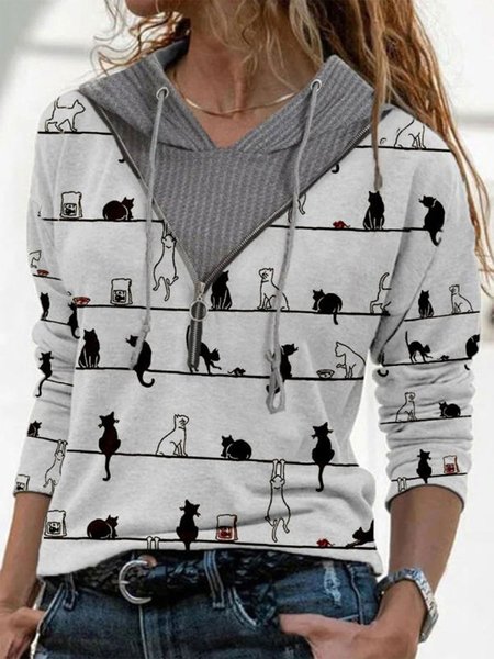 Funny Cats Printed Hoodie Long Sleeve Plus Size Casual Sweatshirts, Gray, Hoodies & Sweatshirts
Funny Cats Printed Hoodie Long Sleeve Plus Size Casual Sweatshirts, Gray, Hoodies & Sweatshirts