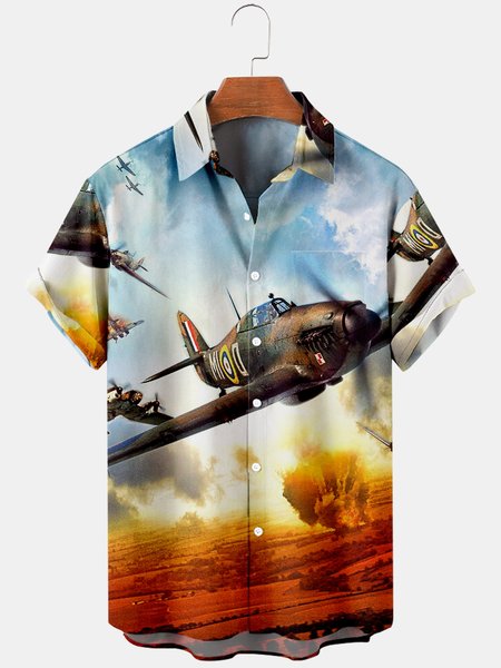 Mens Veterans Fighter Plane Printed Casual Breathable Short Sleeve Shirts, Blue, Men's Floral shirt
Mens Veterans Fighter Plane Printed Casual Breathable Short Sleeve Shirts, Blue, Men's Floral shirt