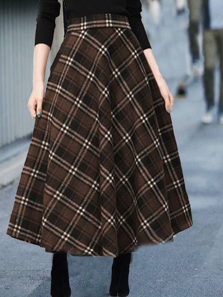 Casual Skirts, Deep brown, Maxi Skirts