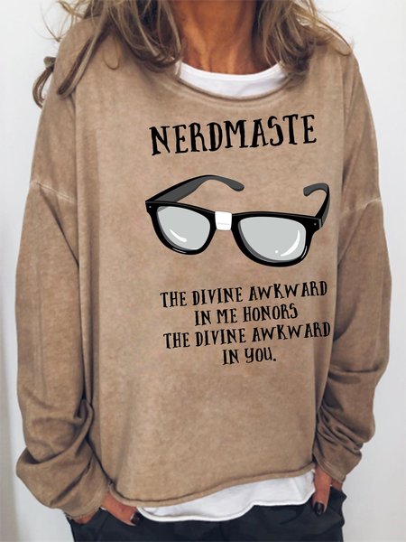 Nerdmaste Sweatshirt, Khaki, Hoodies&Sweatshirts