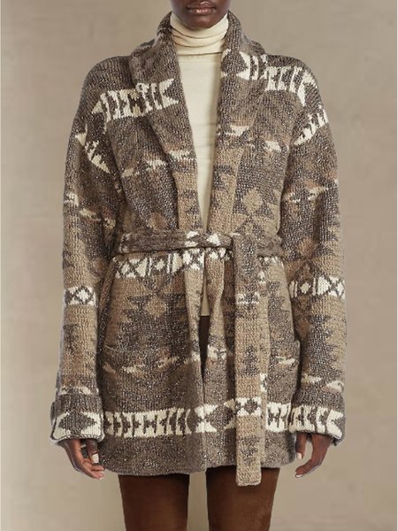 V Neck Fashion Wool/Knitting Outerwear, Multicolor, Cardigans