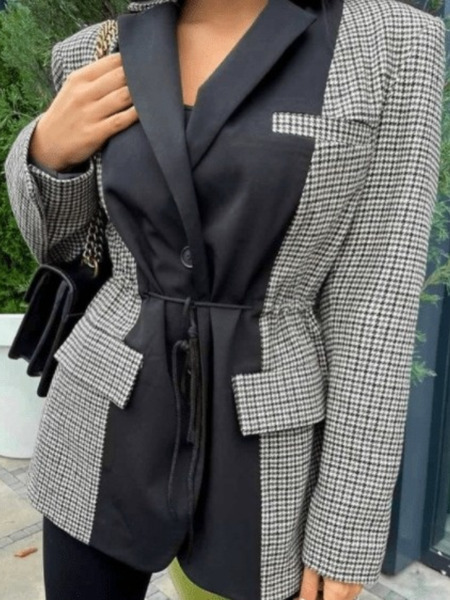 Fall Statement Grid Mid-weight Non-Stretch Work Formal Outerwear, As picture, Blazers
Fall Statement Grid Mid-weight Non-Stretch Work Formal Outerwear, As picture, Blazers