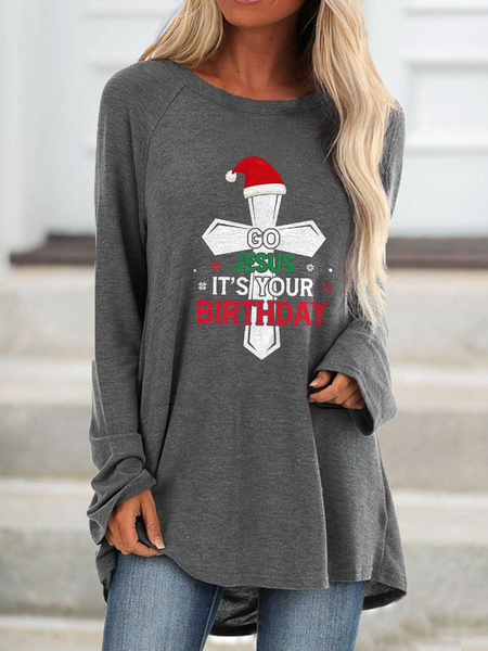 Women's Go Jesus It's Your Birthday Religion Parinori Christmas T-shirt, Deep gray, Tees & T-shirts
Women's Go Jesus It's Your Birthday Religion Parinori Christmas T-shirt, Deep gray, Tees & T-shirts