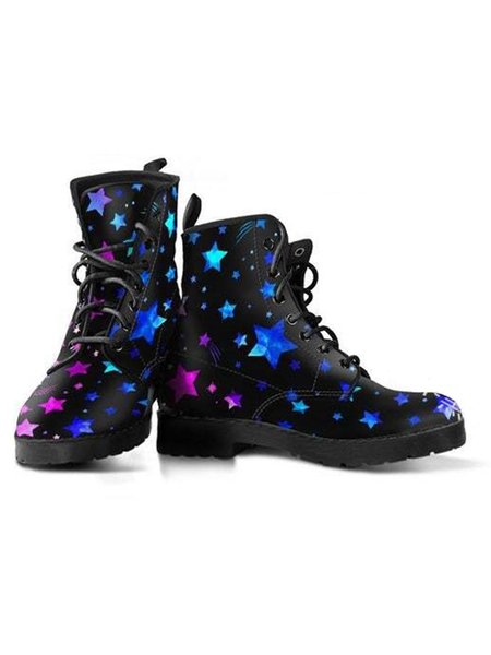 Casual Star Print Martin Boots, As picture, Boots