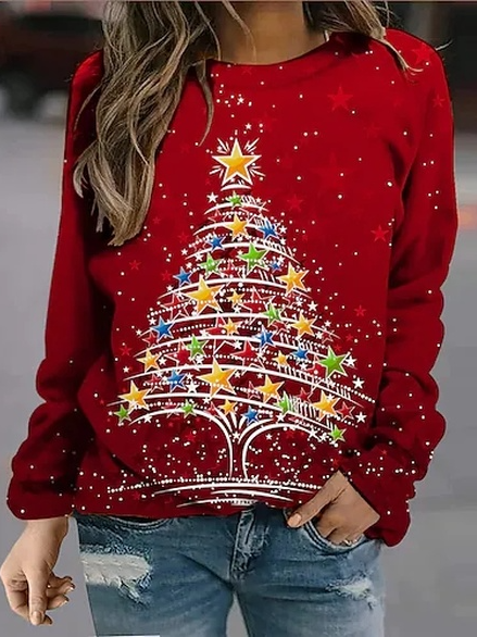Christmas Tree Printing Cotton Blends Casual Sweatshirt, Red, Sweatshirts & Hoodies
Christmas Tree Printing Cotton Blends Casual Sweatshirt, Red, Sweatshirts & Hoodies