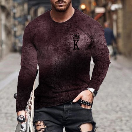 Crew Neck Long Sleeve Shirts & Tops, T-shirt