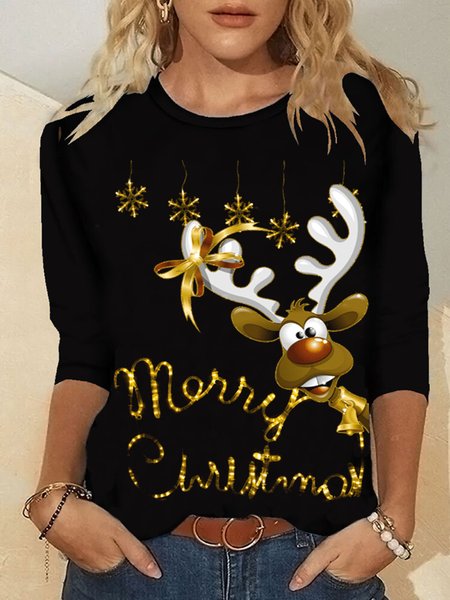 Natale natale Maniche Lunghe Girocollo taglia grande Stampato Top T-shirts, Nero, T-Shirts
Natale natale Maniche Lunghe Girocollo taglia grande Stampato Top T-shirts, Nero, T-Shirts