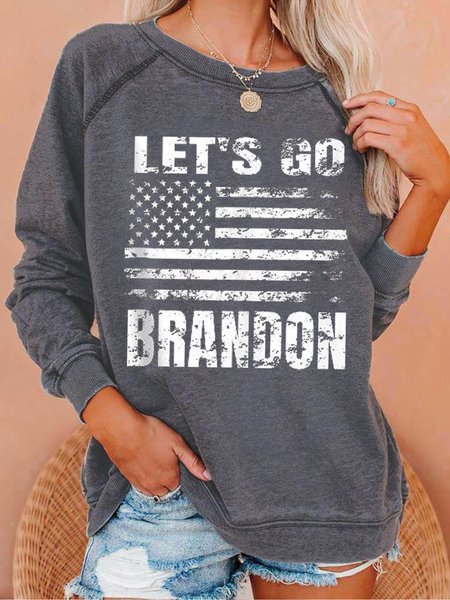 Letter Sweatshirt, Gray, Hoodies&Sweatshirts