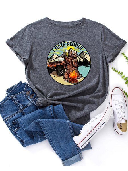 I Hate People T-shirt, Deep gray, T-shirts