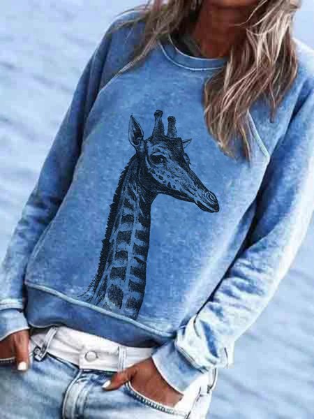 Casual Long Sleeve Round Neck Plus Size Printed Tops Sweatshirts, Blue, Hoodies & Sweatshirts
Casual Long Sleeve Round Neck Plus Size Printed Tops Sweatshirts, Blue, Hoodies & Sweatshirts