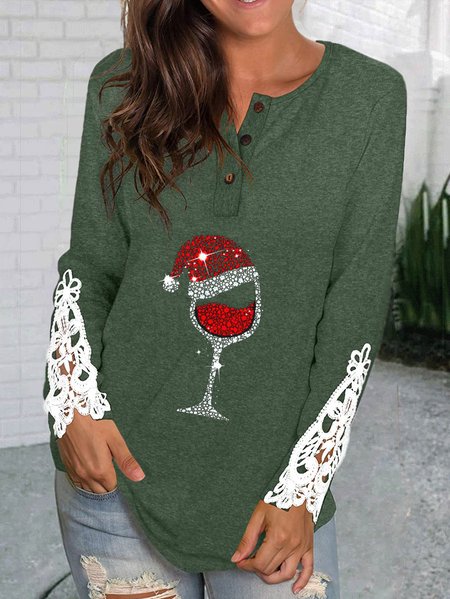 Henley Christmas Cotton blends Regular Fit Shirts & Tops, Green, Long sleeve tops
Henley Christmas Cotton blends Regular Fit Shirts & Tops, Green, Long sleeve tops