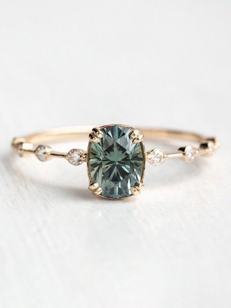 Simple Diamond Alloy Ring, Rose gold, Rings