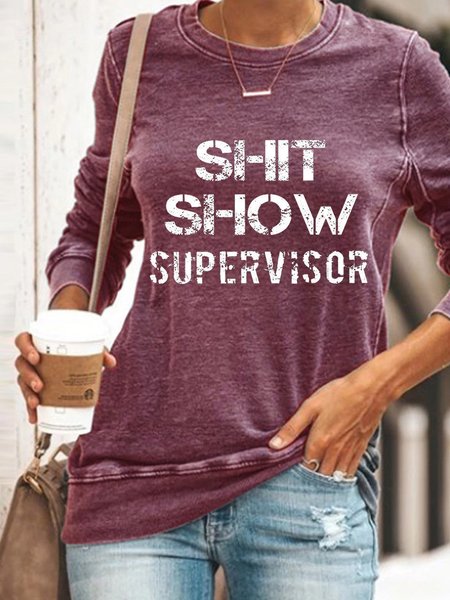 Shit Show Supervisor Casual Crew Neck Letter Sweatshirt, Red, Hoodies&Sweatshirts
Shit Show Supervisor Casual Crew Neck Letter Sweatshirt, Red, Hoodies&Sweatshirts