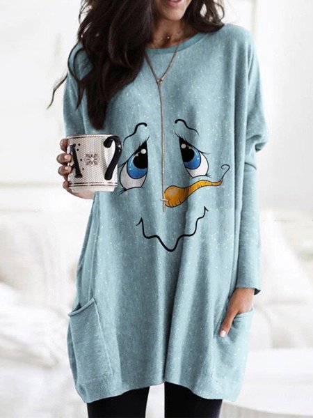 Christmas Xmas Long Sleeve Round Neck Plus Size Printed Tops T-shirts, Blue, T-Shirts
Christmas Xmas Long Sleeve Round Neck Plus Size Printed Tops T-shirts, Blue, T-Shirts