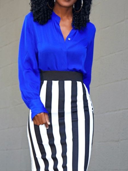 Winter Non-Stretch Stand Collar Plain Loosen Work Formal Daily Tops, Blue, Blouses and Shirts
Winter Non-Stretch Stand Collar Plain Loosen Work Formal Daily Tops, Blue, Blouses and Shirts
