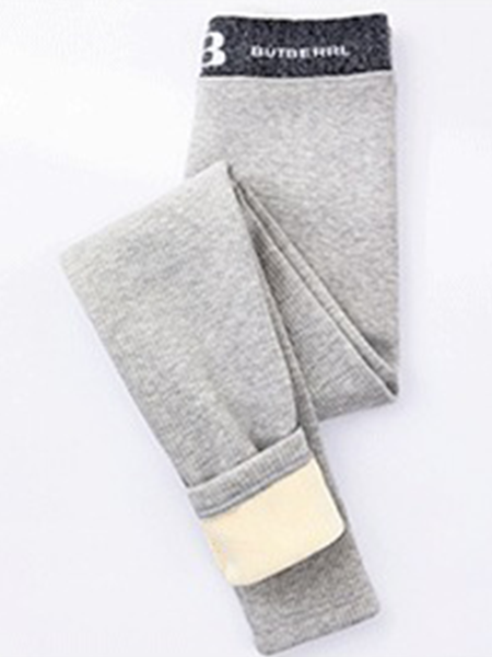 Magro Cotone Miscele Casuale Pantaloni, Grigio chiaro, Pants