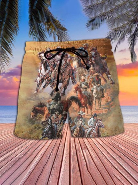 Boho Pants, As picture, Men's shorts