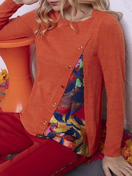 Holiday Casual Printed Round Neck Long Sleeve T-Shirts & Tops, Orange, Long sleeve tops
Holiday Casual Printed Round Neck Long Sleeve T-Shirts & Tops, Orange, Long sleeve tops