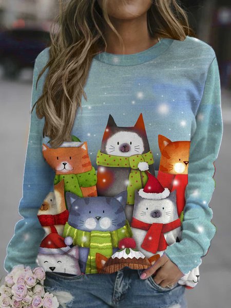 Christmas Dog Print Crew Neck Long Sleeve Sweatshirt, As picture, Hoodies&Sweatshirts
Christmas Dog Print Crew Neck Long Sleeve Sweatshirt, As picture, Hoodies&Sweatshirts
