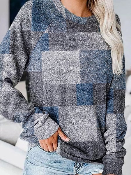 Color Block Shirts & Tops, Blue, Tops