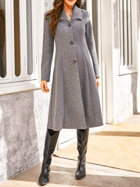 Winter Mid-weight Elegant Regular Fit Long sleeve Elegant Simple Outerwear, Gray, Coats
Winter Mid-weight Elegant Regular Fit Long sleeve Elegant Simple Outerwear, Gray, Coats