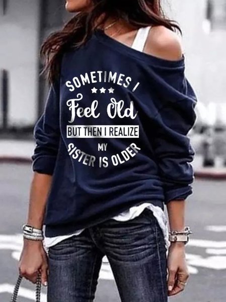 Letter Loosen Off The Shoulder Sweatshirt, Deep blue, Hoodies & Sweatshirts
Letter Loosen Off The Shoulder Sweatshirt, Deep blue, Hoodies & Sweatshirts