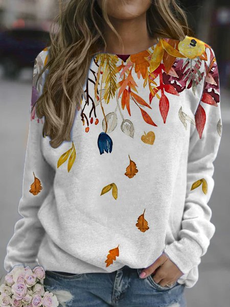 Autumn Maple Leaf Print Long Sleeve Sweatshirt, White, Hoodies&Sweatshirts
Autumn Maple Leaf Print Long Sleeve Sweatshirt, White, Hoodies&Sweatshirts