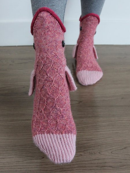 Woven Animal Socks, As picture, Socks