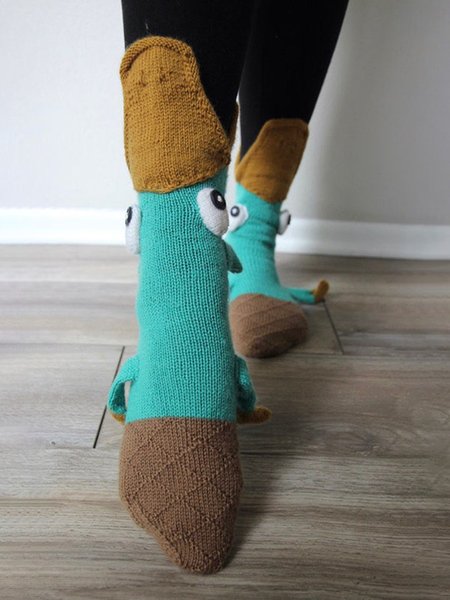 Woven Animal Socks, As picture, Socks
