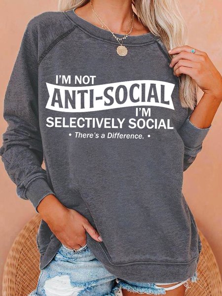 I'm not anti-social. I'm selectively social Women‘s Sweatshirt, Gray, Hoodies&Sweatshirts
I'm not anti-social. I'm selectively social Women‘s Sweatshirt, Gray, Hoodies&Sweatshirts