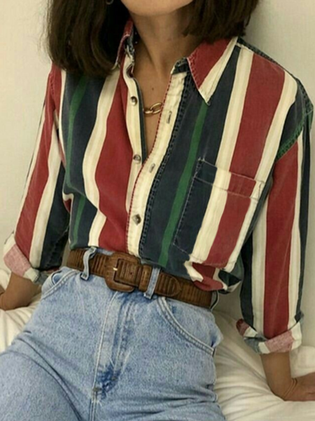 Casual Household Daily Shirt Collar Cotton Blends Vintage Shirts & Tops, Multicolor, Shirts & Blouses
Casual Household Daily Shirt Collar Cotton Blends Vintage Shirts & Tops, Multicolor, Shirts & Blouses