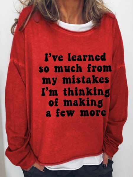 I've Learned So Much From My Mistakes Casual Crew Neck Letter Sweatshirt, Red, Hoodies&Sweatshirts
I've Learned So Much From My Mistakes Casual Crew Neck Letter Sweatshirt, Red, Hoodies&Sweatshirts