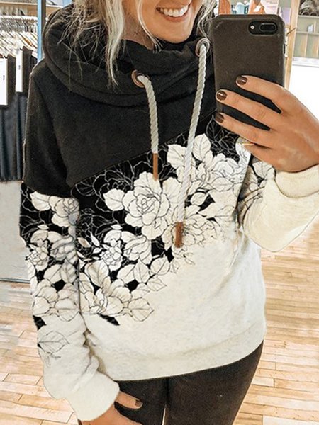 Floral Loosen Cotton Blends Hooded Sweatshirt, Multicolor, Sweatshirts & Hoodies
Floral Loosen Cotton Blends Hooded Sweatshirt, Multicolor, Sweatshirts & Hoodies