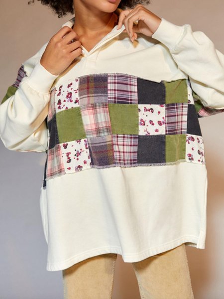 Casual Elegant Tribal Loosen Plaid Sweatshirt, White, Sweatshirts & Hoodies 
Casual Elegant Tribal Loosen Plaid Sweatshirt, White, Sweatshirts & Hoodies
