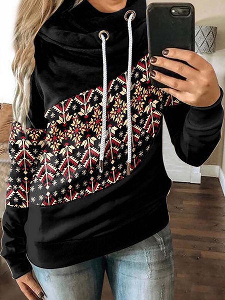 Geometric Print Vintage Casual Long Sleeve Hooded Sweatshirt, Black, Sweatshirts & Hoodies
Geometric Print Vintage Casual Long Sleeve Hooded Sweatshirt, Black, Sweatshirts & Hoodies