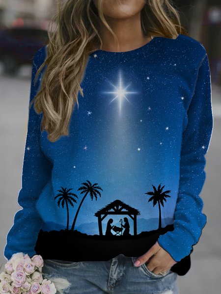 Blessing Gradient Printed Round Neck Long Sleeve Sweatshirt, As picture, Hoodies&Sweatshirts
Blessing Gradient Printed Round Neck Long Sleeve Sweatshirt, As picture, Hoodies&Sweatshirts