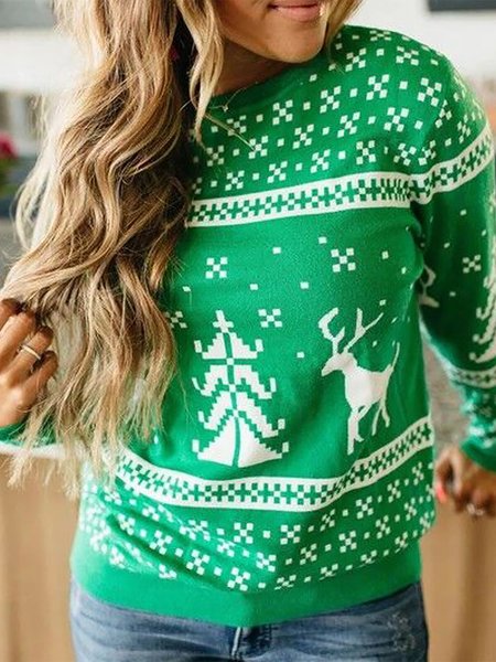 Ethnic Tribal Christmas Printed Long Sleeves Crew Neck Sweatshirts, Green, Hoodies & Sweatshirts
Ethnic Tribal Christmas Printed Long Sleeves Crew Neck Sweatshirts, Green, Hoodies & Sweatshirts