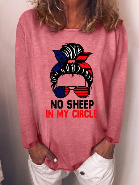 No Sheep In My Circle Letter Casual Sweatshirt, Red, Hoodies&Sweatshirts 
No Sheep In My Circle Letter Casual Sweatshirt, Red, Hoodies&Sweatshirts