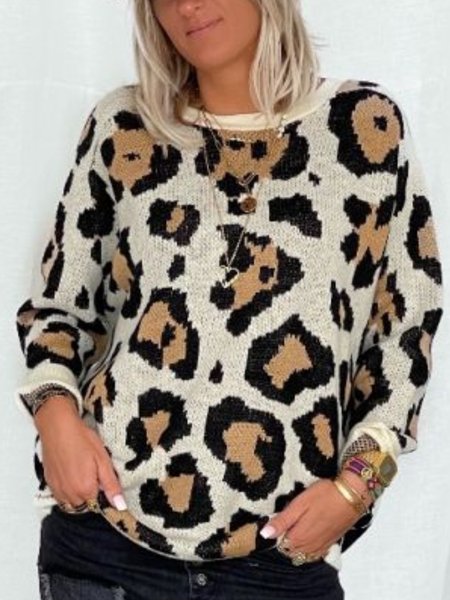 Casual Long Sleeve Round Neck Plus Size Printed Tops Sweater, As picture, Knitwear & Sweaters
Casual Long Sleeve Round Neck Plus Size Printed Tops Sweater, As picture, Knitwear & Sweaters