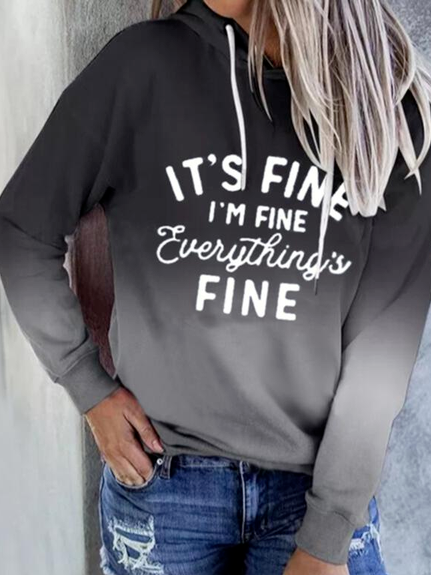 IT'S FINE I'M FINE Letter Hooded Cotton Blends Casual Sweatshirt, Black, Sweatshirts & Hoodies
IT'S FINE I'M FINE Letter Hooded Cotton Blends Casual Sweatshirt, Black, Sweatshirts & Hoodies