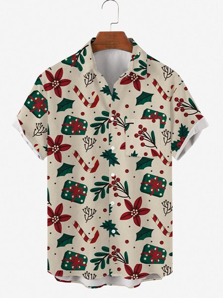 Merry Christmas Gift Vacation Shirt Collar Shirts & Tops, As picture, Shirts
