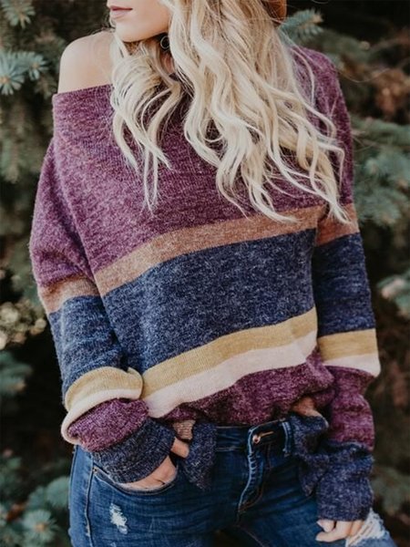 Vintage Color-block Long Sleeves Plus Size Casual Sweaters, Multicolor, Knitwear & Sweaters
Vintage Color-block Long Sleeves Plus Size Casual Sweaters, Multicolor, Knitwear & Sweaters