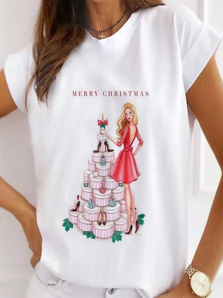 Top Vintage Maniche Corte Natale Lettera Stampato Girocollo Casuale, 11, T-Shirts
Top Vintage Maniche Corte Natale Lettera Stampato Girocollo Casuale, 11, T-Shirts