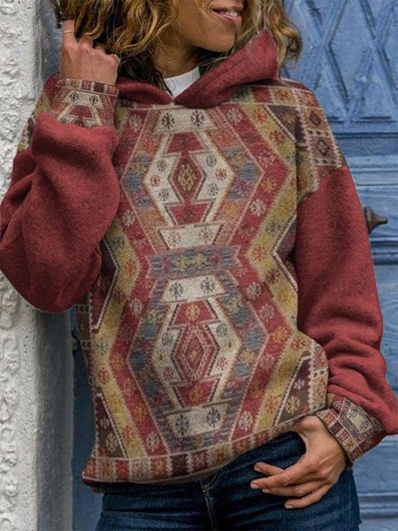 Geometric Tribal Printed Long Sleeves Hoodie Plus Size Casual Sweatshits, Multicolor, T-Shirts
Geometric Tribal Printed Long Sleeves Hoodie Plus Size Casual Sweatshits, Multicolor, T-Shirts