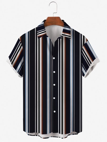 Mens Striped Print Round Hem Loose Short Sleeve Shirts, Black, Shirts & Blouse
Mens Striped Print Round Hem Loose Short Sleeve Shirts, Black, Shirts & Blouse