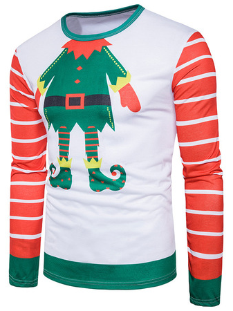 Casual Long Sleeve Crew Neck Shirts & Tops, As picture, T-shirt