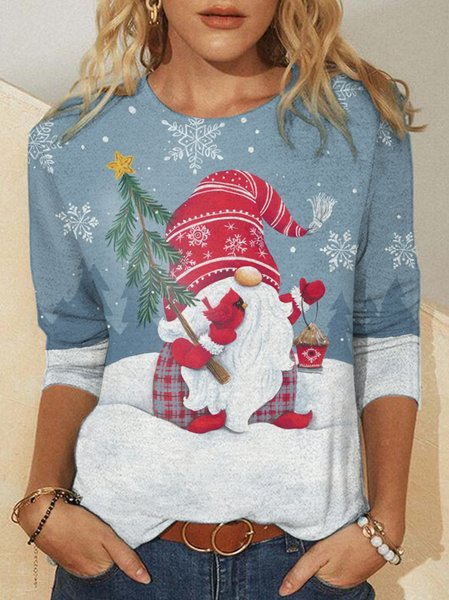 Christmas print round neck long sleeve T-shirt, As picture, Hoodies&Sweatshirts
Christmas print round neck long sleeve T-shirt, As picture, Hoodies&Sweatshirts